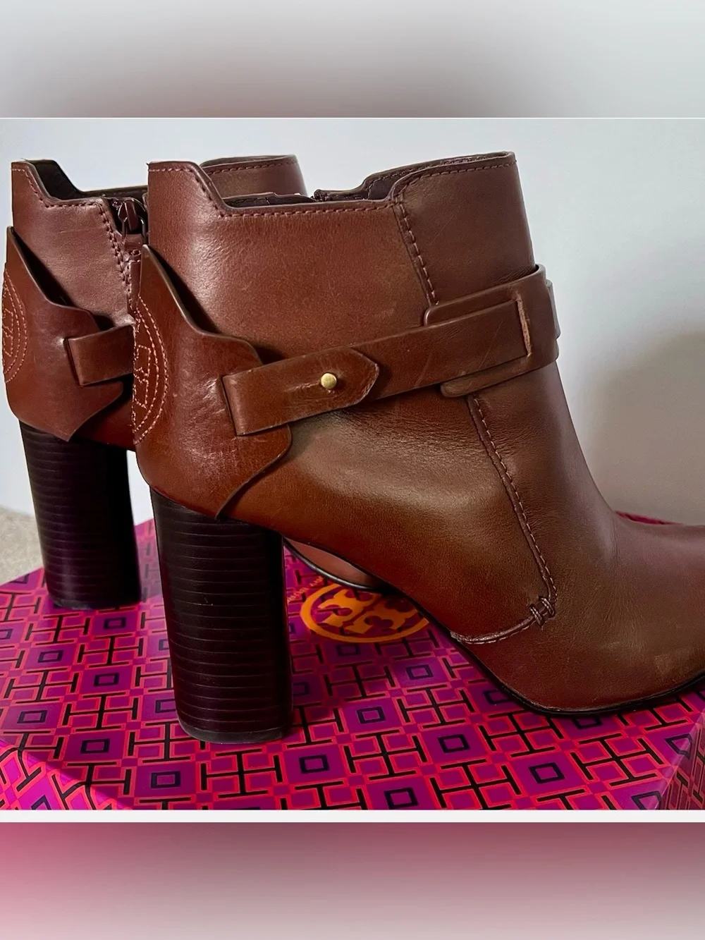 Tory Burch Colton Ankle Booties with Stacked Heel